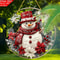 Winter Home Decoration Christmas Acrylic Flat Snowman And Flower Sign 3