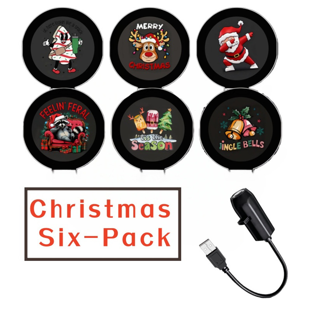 LED Projector Lamp for Room, USB Projector Light Christmas Elk, Santa Claus Night Light Switchable Pattern Decor