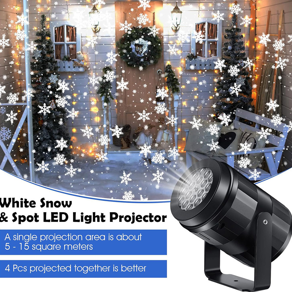 Snowflake Projector LED USB Holiday Lights Outdoor Lamp For New Year Party Christmas Projection Spo 1