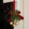 Velvet Bows, Jingle Bells & Pinecones Christmas Hanging Decor Set for Fireplace, Tree & Holiday Party Decor