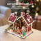 Miniature Dollhouse DIY Kit with Music Box, Christmas Night Warm House Desktop Decor Creative Gift