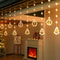 Window Decor for Indoor Christmas, Santa Claus LED Curtain Lights, Remote Control Lighting Modes