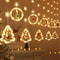 Window Decor for Indoor Christmas, Santa Claus LED Curtain Lights, Remote Control Lighting Modes