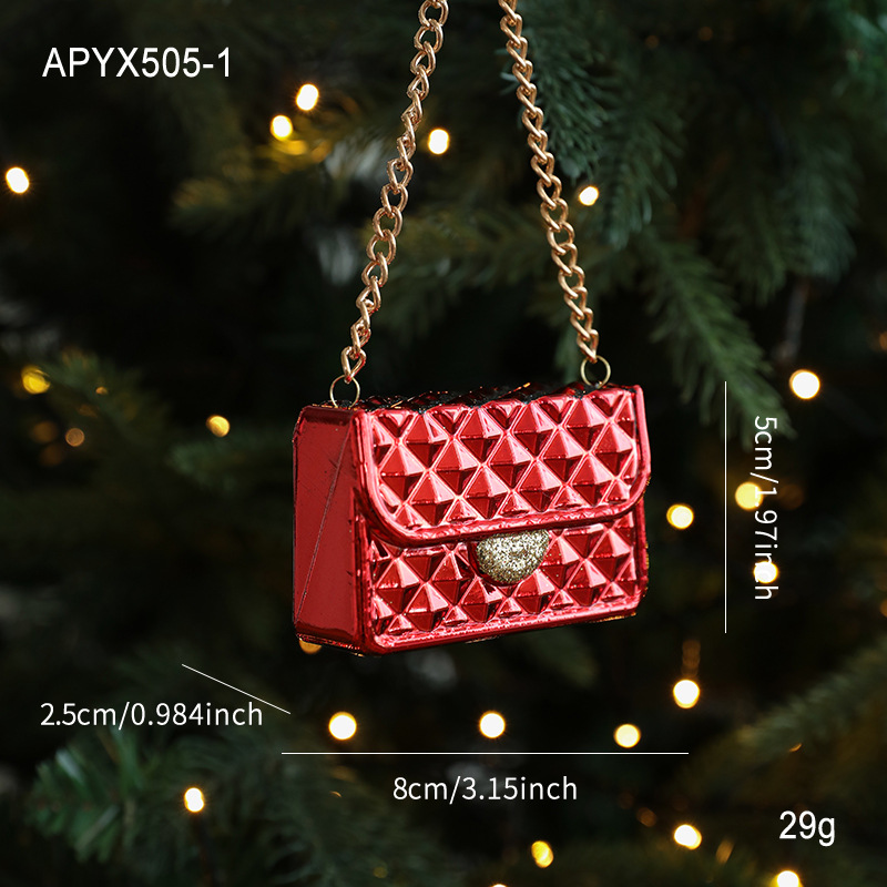 Christmas Tree Pendant, Red White Cartoon Christmas Pendant, DIY Vertical Pendant for Family Holiday Decoration