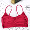 Thin Shoulder Strap Workout Bra Wireless Removable Padded Yoga Bra For Women 6