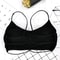 Thin Shoulder Strap Workout Bra Wireless Removable Padded Yoga Bra For Women 10