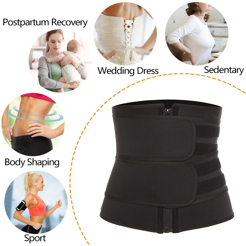 Fitness Belt Waist Trainer Slimming Shaper For Fat Burning Workout Girdle Sweat Trimmer Cincher 3
