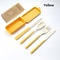 Travel Tableware Set Wheat Straw Camping Cutlery Detachable Dinnerware 13