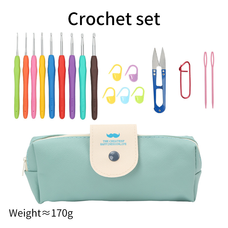 Extra Long Crochet Needles Kit Ergonomic Crochet Hook Set Comfortable Knitting Crochet Tricot Acces 6