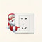 Christmas Decoration Switch And Wall Sticker For Home Selfadhesive Santa Claus And The Snowman Viny 1