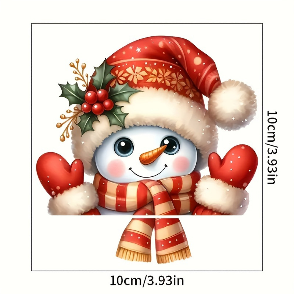 Christmas Decoration Switch And Wall Sticker For Home Selfadhesive Santa Claus And The Snowman Viny 5