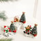 Winter Village Scene With Christmas Snowman Tree Elk Ornaments Small House Desktop Display 1
