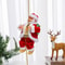 Electric Christmas Decor Santa Claus Climbing Rope Musical Decoration For Home Office And Party 0