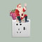 Decorative Removable Wall Stickers Xmas Wall Switch Stickers New Year Christmas Decoration 2
