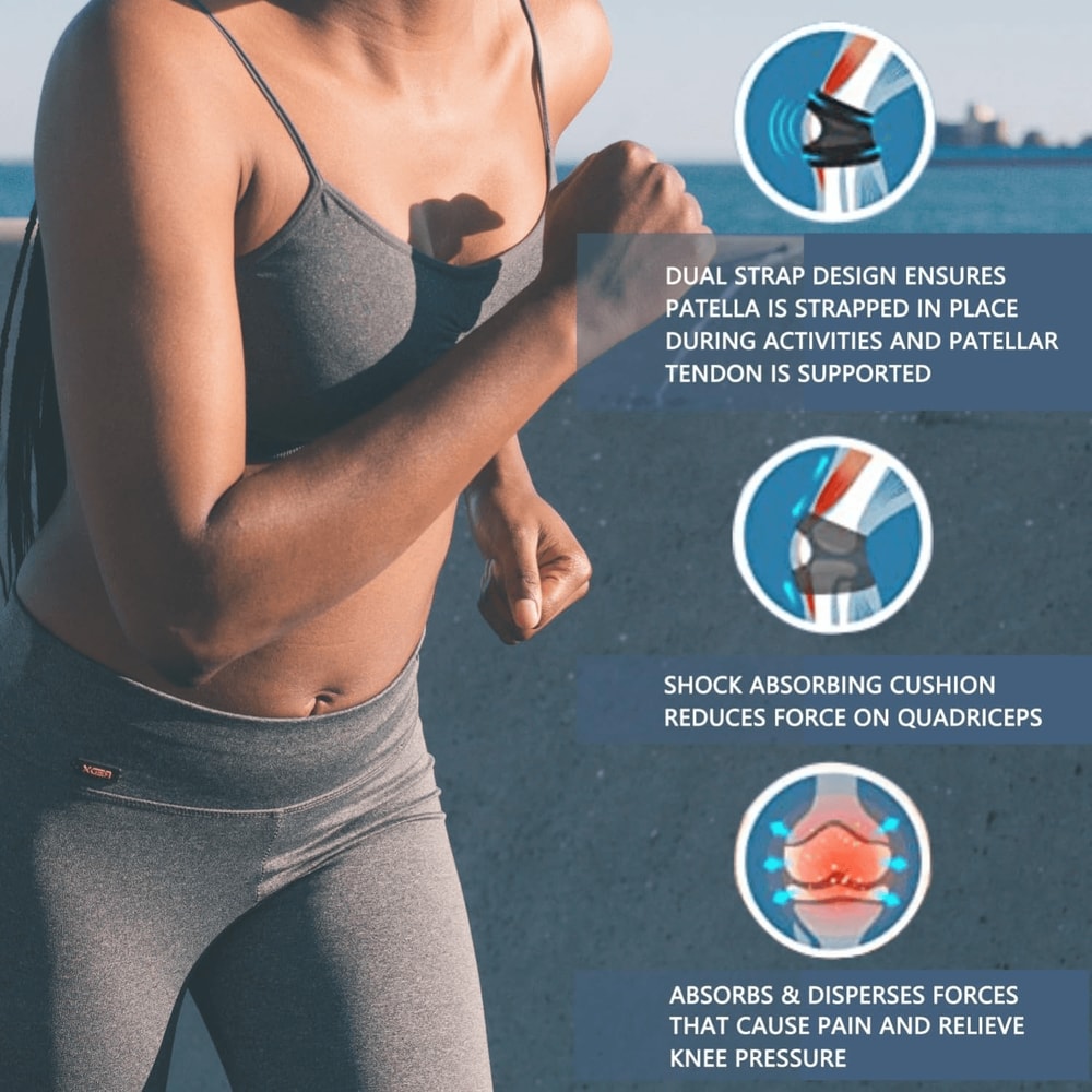 Patellar Tendon Knee Brace Support Strap With Gel Pad Knee Pain Relief Arthritis Stabilizer 10