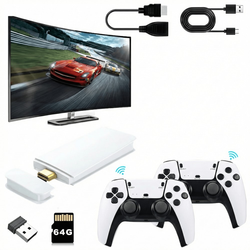 3D Double Wireless Retro Handheld Console Game Stick Mini HD Video Game Stick Controller 0