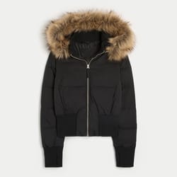 faux fur hooded quilted jacket for women – stay warm & stylish this winter