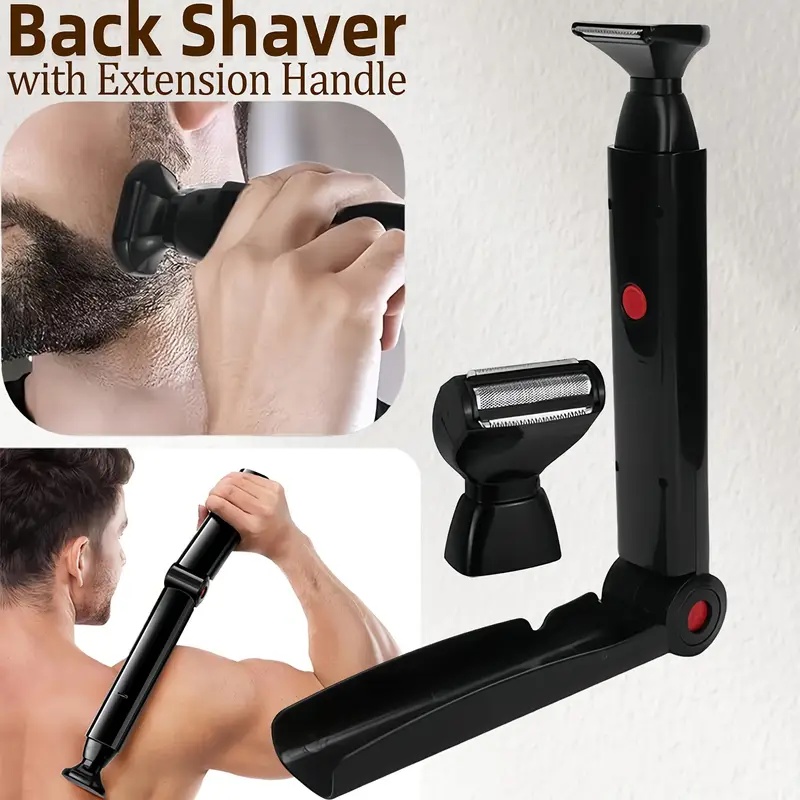 Electric Back Shaver For Men With Foldable Handle For Easy Self Grooming At Home 1