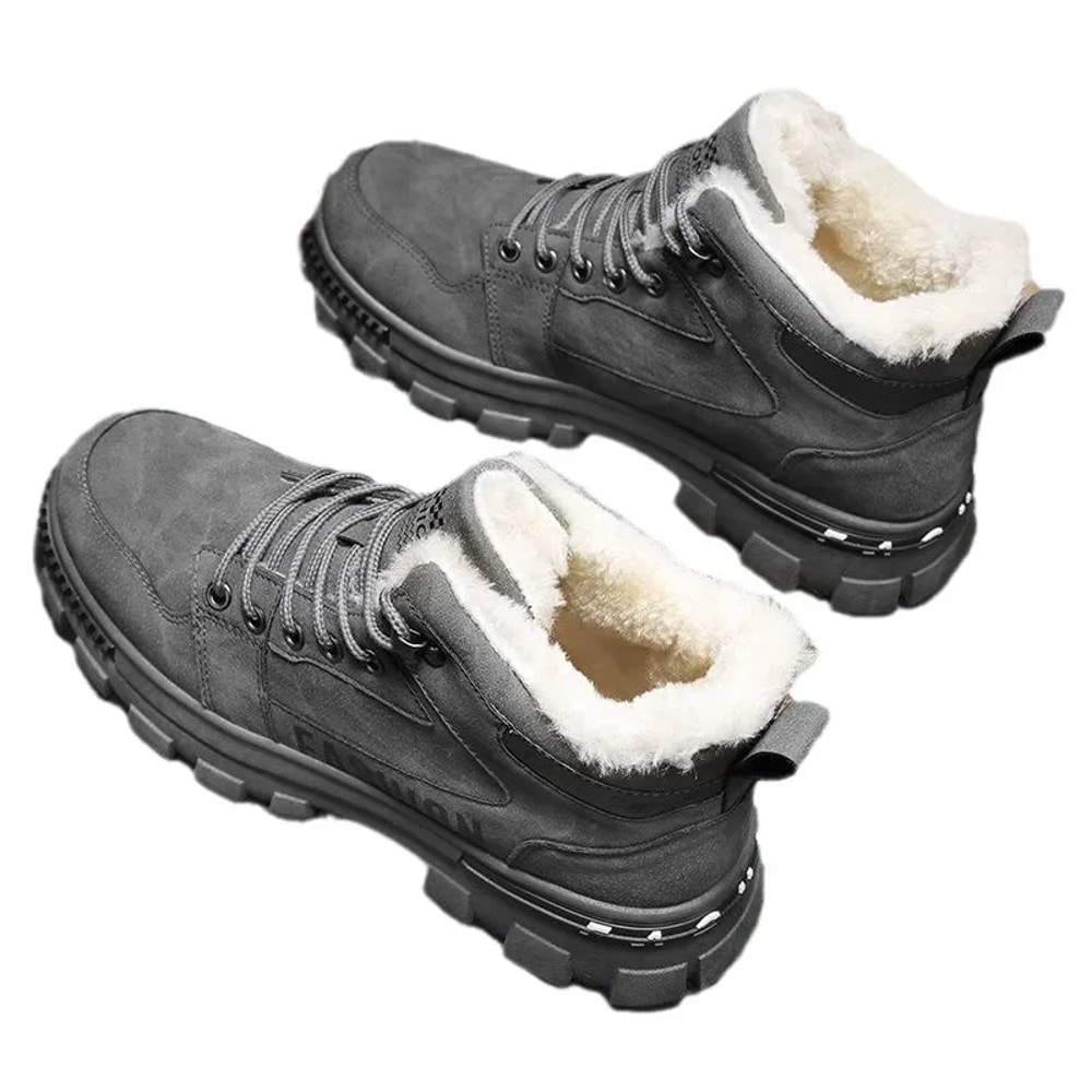 Men's Winter Snow Boots, Warm, Anti-Slip High-Top Outdoor Work Boots for Cold Weather Protection