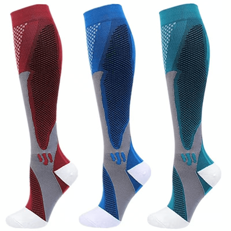 Graduated Compression Socks 30 MmHg 3 Pack For Varicose Veins Sports Travel Comfort 2