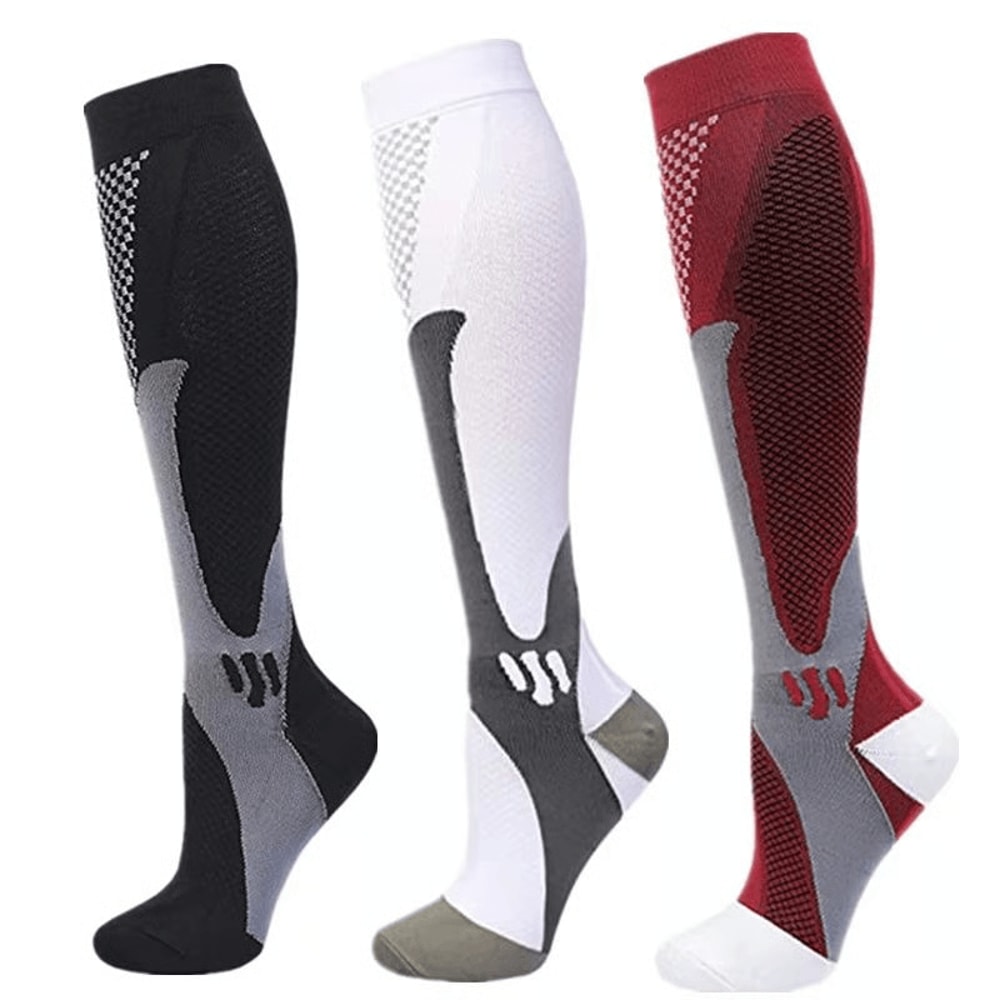 Graduated Compression Socks 30 MmHg 3 Pack For Varicose Veins Sports Travel Comfort 12
