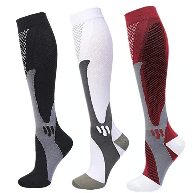 Graduated Compression Socks 30 MmHg 3 Pack For Varicose Veins Sports Travel Comfort 12
