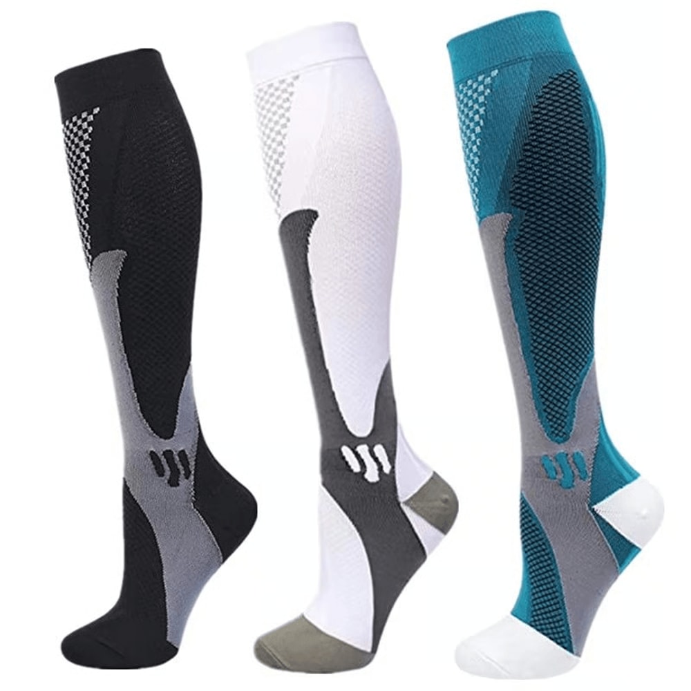 Graduated Compression Socks 30 MmHg 3 Pack For Varicose Veins Sports Travel Comfort 14