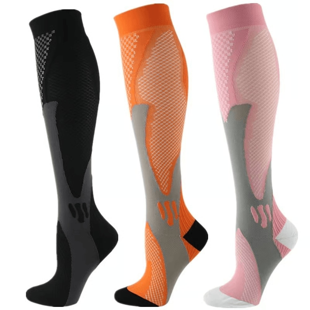 Graduated Compression Socks 30 MmHg 3 Pack For Varicose Veins Sports Travel Comfort 6