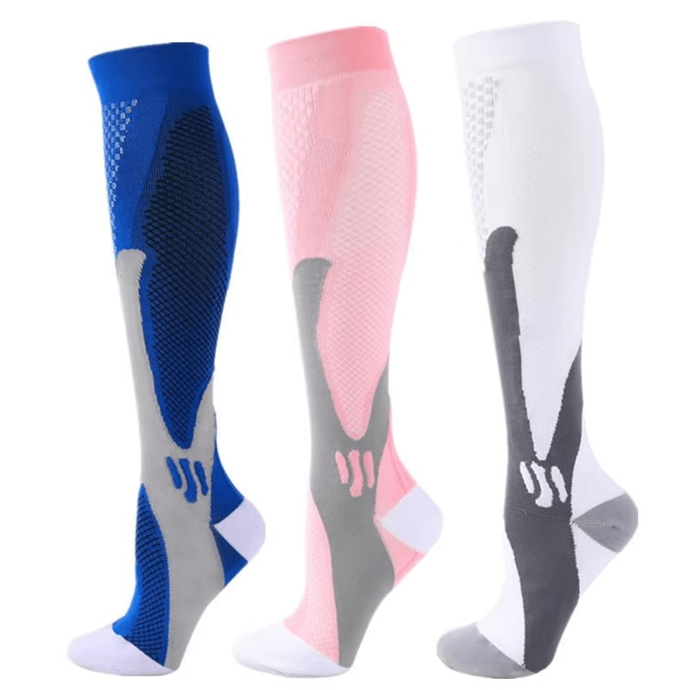 Graduated Compression Socks 30 MmHg 3 Pack For Varicose Veins Sports Travel Comfort 19