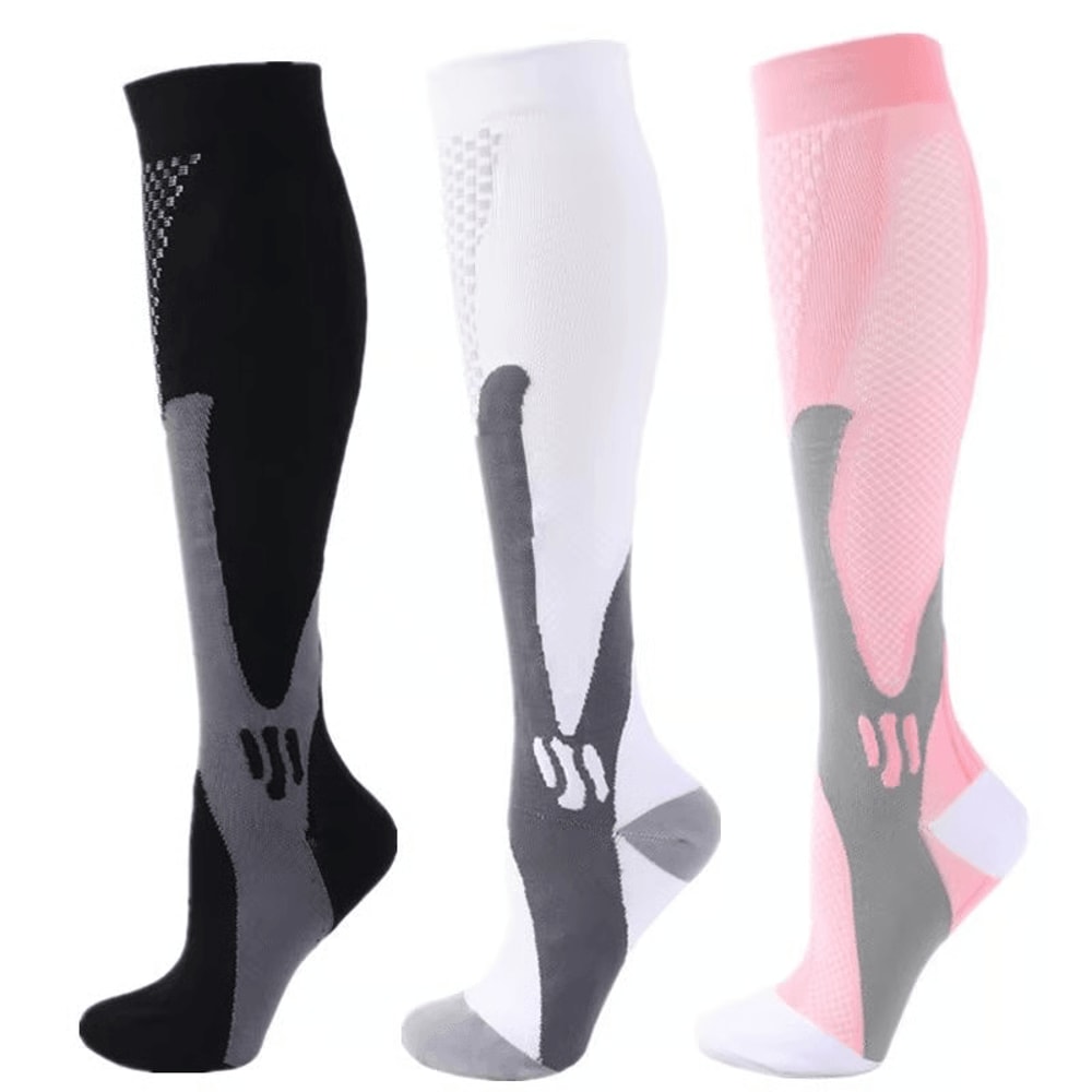 Graduated Compression Socks 30 MmHg 3 Pack For Varicose Veins Sports Travel Comfort 25