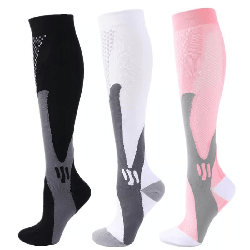 Graduated Compression Socks 30 MmHg 3 Pack For Varicose Veins Sports Travel Comfort 25