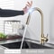 Black Touch Control Kitchen Faucet With PullOut Spray Modern Sink Tap 4