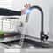Black Touch Control Kitchen Faucet With PullOut Spray Modern Sink Tap 8