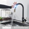 Black Touch Control Kitchen Faucet With PullOut Spray Modern Sink Tap 8