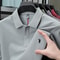 Men's Cotton Polo Shirt with Embroidery Breathable Business Casual Summer Fit
