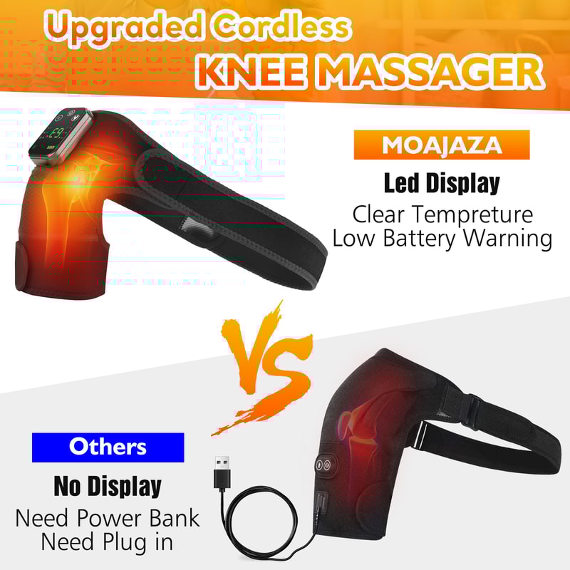 Rechargeable Heated Shoulder Brace Massager for Pain Relief, Muscle Recovery & Daily Support