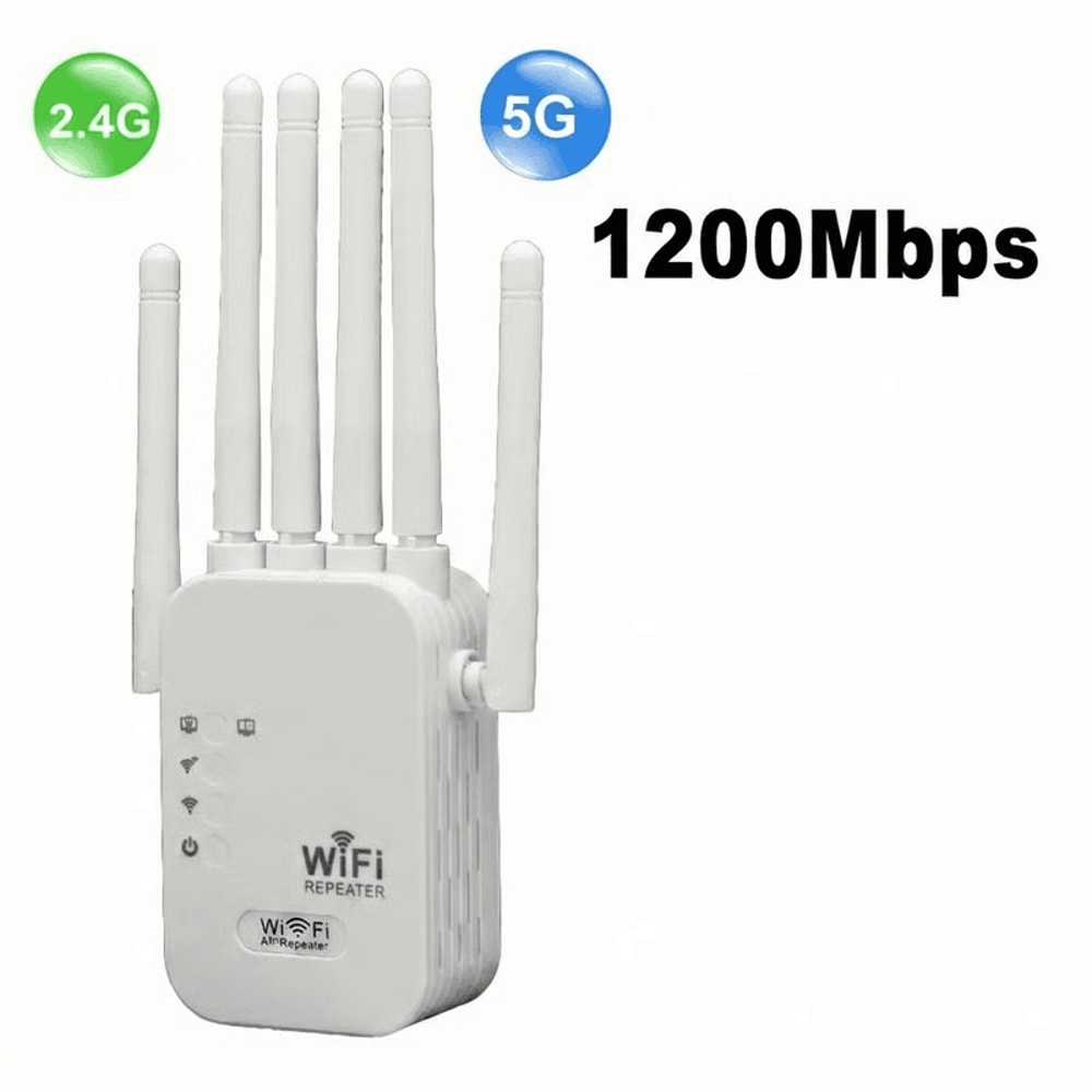 High Speed WiFi Signal Booster Dual Band Wireless Repeater 6