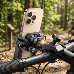 universal motorcycle phone mount with vibration dampener for stable navigation