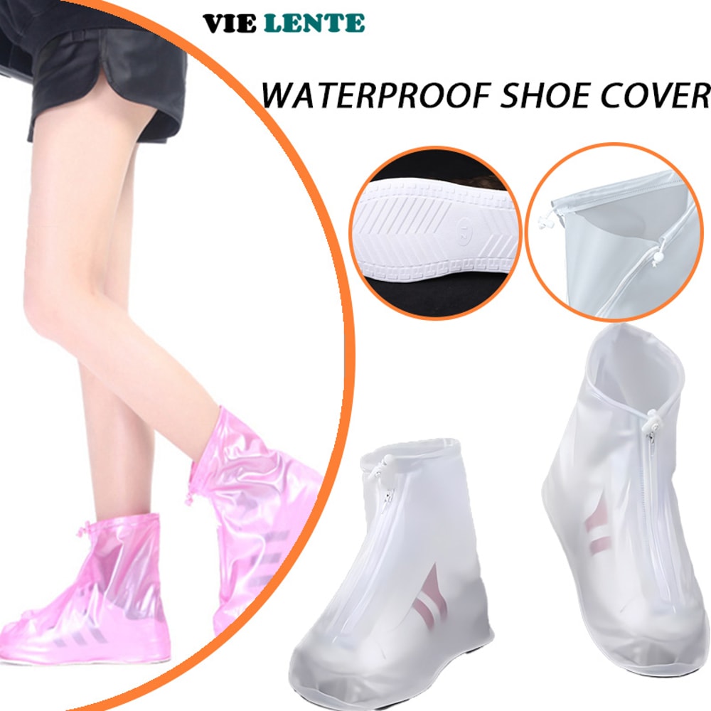 Reusable Waterproof Silicone Shoe Covers With Non Slip Sole For Rain Travel And Outdoor Use 2