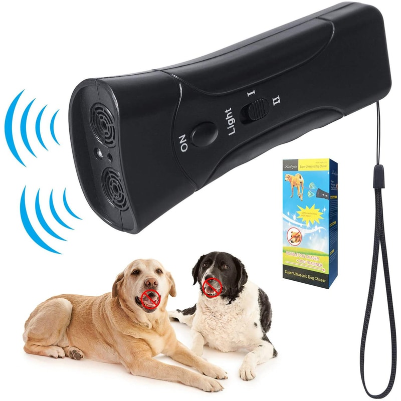 Ultrasonic Anti Barking Device with LED Light Rechargeable Dog Barking Trainer