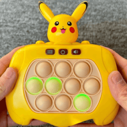 pikachu electronic pop it game quick push bubble toy with lights and sound