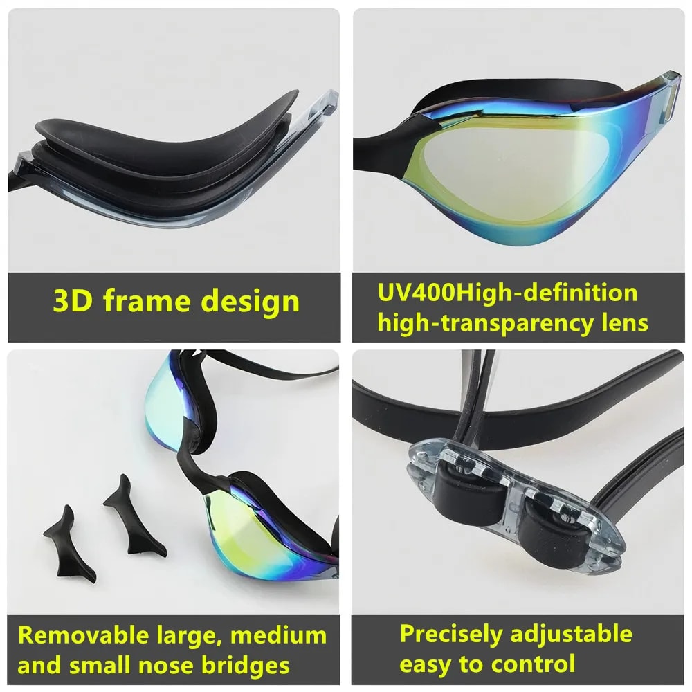 HydroSpeed Pro Racing Swim Goggles Anti Fog UV Protection For Competitive Training 8