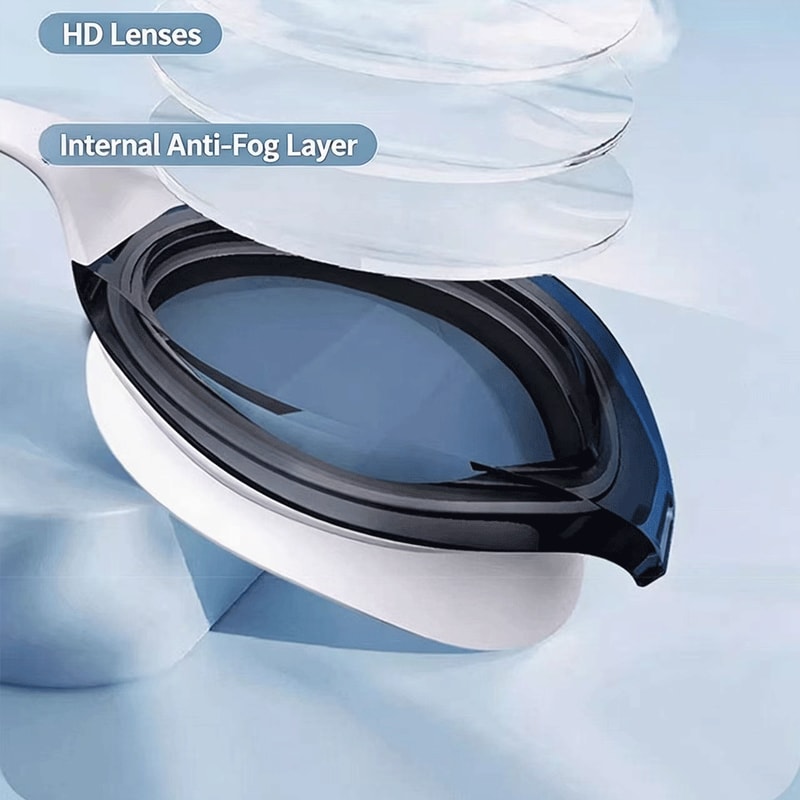 High Performance Anti Fog Swim Goggles With Earplugs Leak Proof UV Protection 2