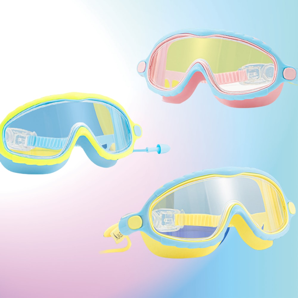 Kids Anti Fog Swim Goggles No Leak Silicone Wide View Swimming Goggles For Boys Girls 3