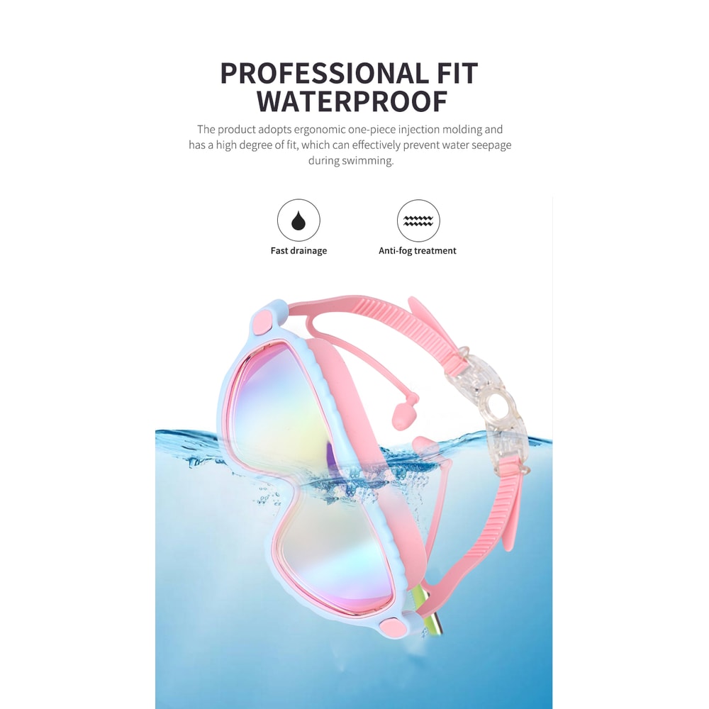 Kids Anti Fog Swim Goggles No Leak Silicone Wide View Swimming Goggles For Boys Girls 7