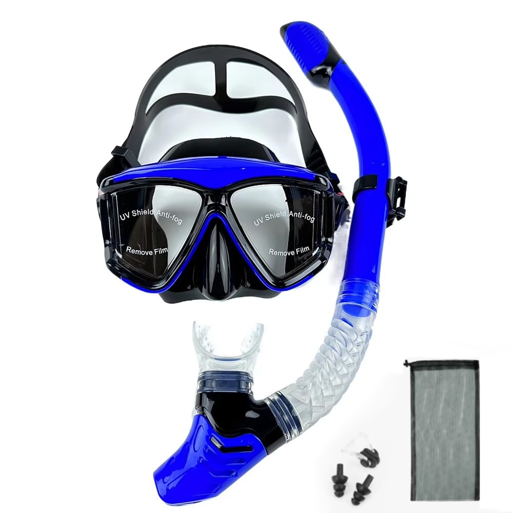 Anti Fog Snorkeling Mask For Adults Silicone Scuba Diving Mask Wide View Swim Goggles 3