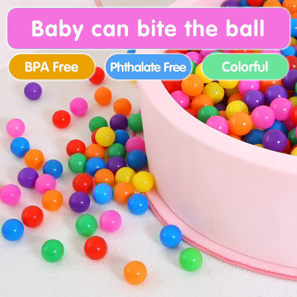 Colorful Baby Ball Pit Balls Soft Plastic Play Balls for Kids Indoor Outdoor Fun