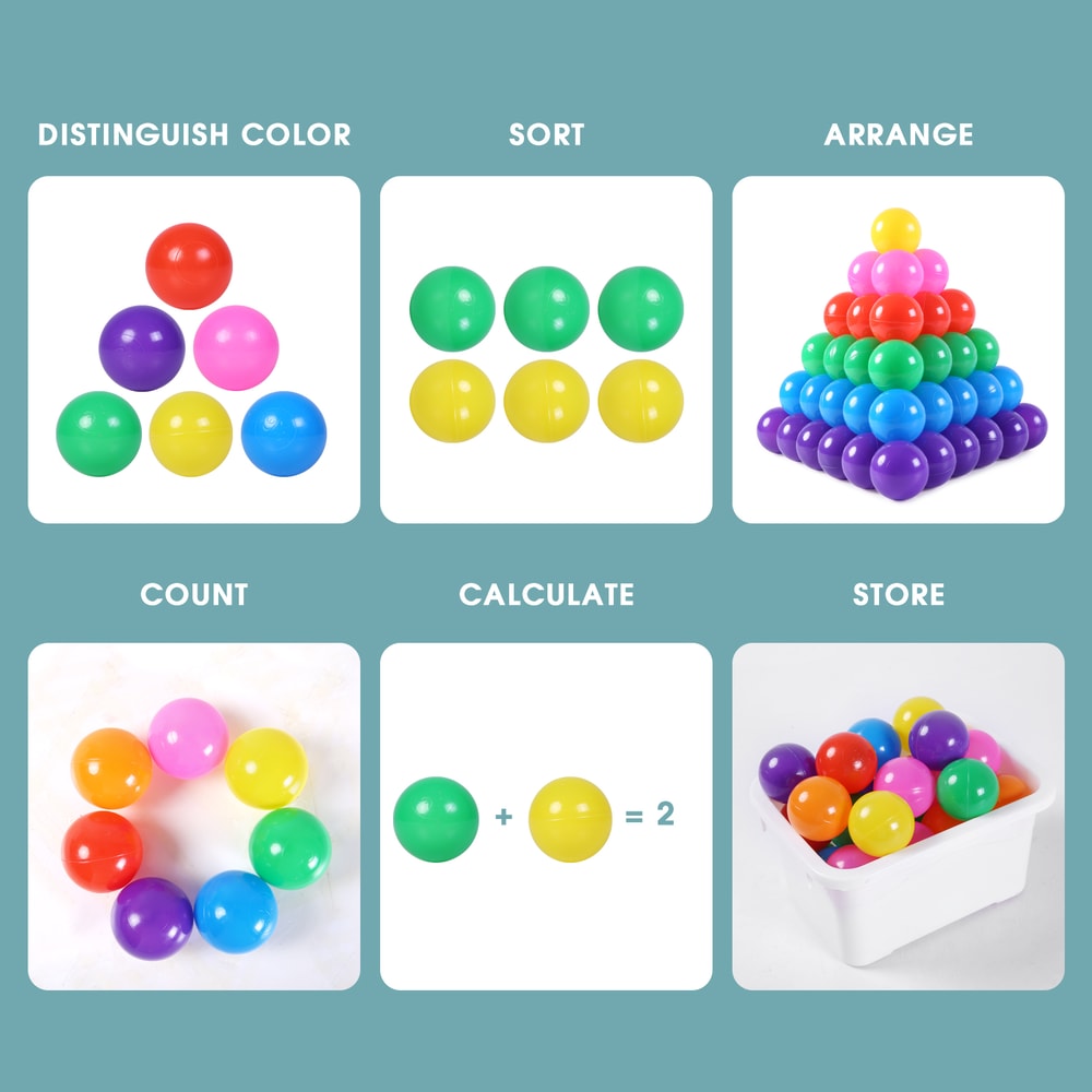 Colorful Baby Ball Pit Balls Soft Plastic Play Balls for Kids Indoor Outdoor Fun