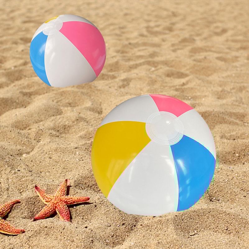 Inflatable Beach Ball Set For Pool Beach Fun Colorful Summer Pool Toys For Kids Adults 5