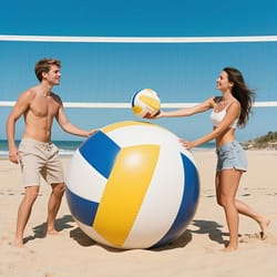 giant inflatable beach ball for pool & backyard fun durable pvc volleyball